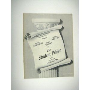 Student Prince Paper Mill Playhouse Theatre Program 1948 NJ Clarence Nordstrom